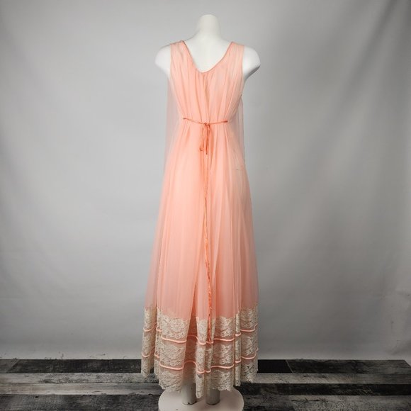 Vintage Intime Peach Lingerie Dress Size S/M - Picture 6 of 11